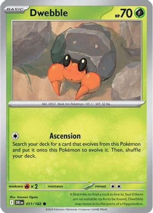 'Pokemon - 'Dwebble 011/182  SV10 Destined Rivals - Common