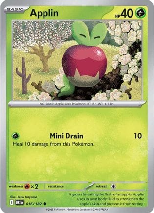 'Pokemon - 'Applin 016/182  SV10 Destined Rivals - Common