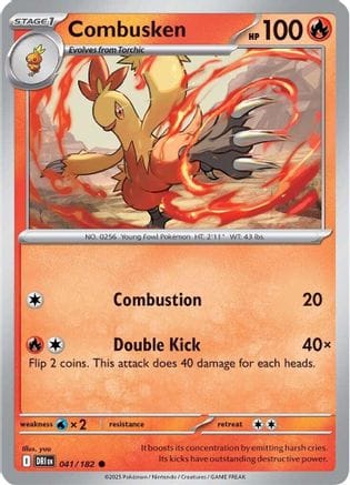 'Pokemon - 'Combusken 041/182  SV10 Destined Rivals - Common