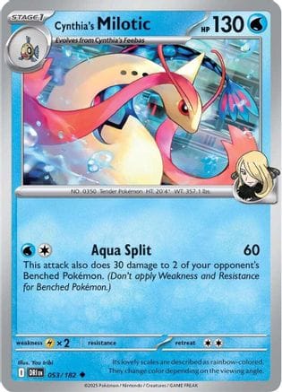 'Pokemon - 'Cynthia's Milotic 053/182  SV10 Destined Rivals - Uncommon