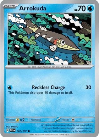 'Pokemon - 'Arrokuda 062  SV10 Destined Rivals - Common