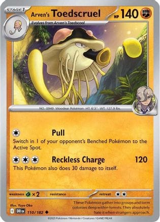 'Pokemon - 'Arven's Toedscruel 110/182  SV10 Destined Rivals - Uncommon