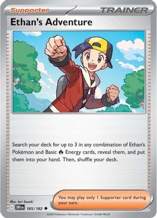 'Pokemon - 'Ethan's Adventure 165/182  SV10 Destined Rivals - Uncommon