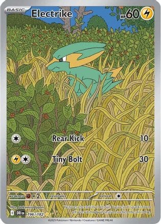 'Pokemon - 'Electrike 196/182  - Holofoil SV10 Destined Rivals - Illustration Rare
