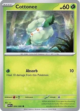 'Pokemon - 'Cottonee 004/086  SV White Flare - Common