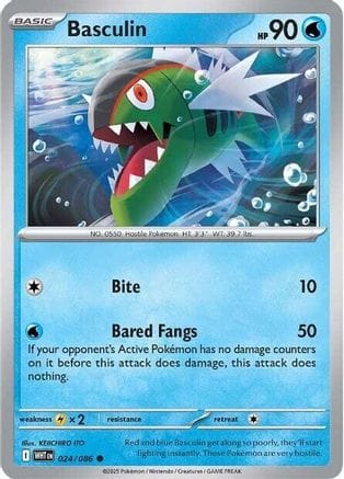 'Pokemon - 'Basculin 024/086  SV White Flare - Common