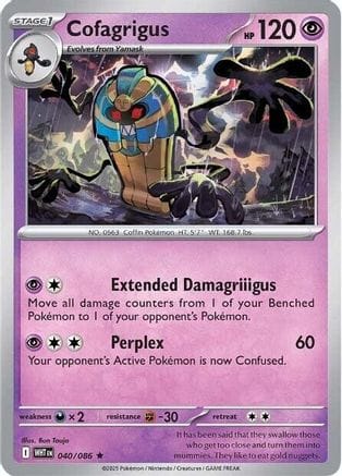 'Pokemon - 'Cofagrigus 040/086  - Holofoil SV White Flare - Rare
