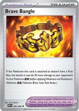 'Pokemon - 'Brave Bangle 080  - Reverse Holofoil SV White Flare - Uncommon