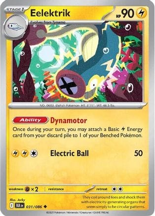 'Pokemon - 'Eelektrik 031/086  SV Black Bolt - Uncommon