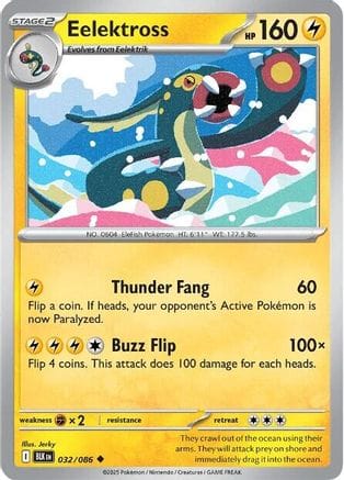 'Pokemon - 'Eelektross 032/086  SV Black Bolt - Uncommon