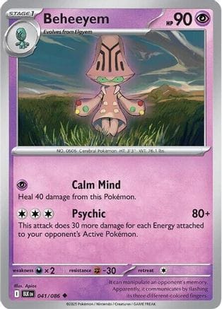 'Pokemon - 'Beheeyem 041/086  SV Black Bolt - Uncommon
