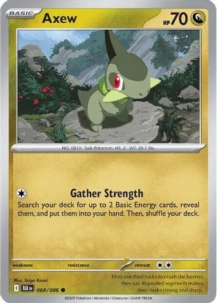 'Pokemon - 'Axew 068/086  SV Black Bolt - Common