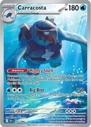 'Pokemon - 'Carracosta 107/086  - Holofoil SV Black Bolt - Illustration Rare