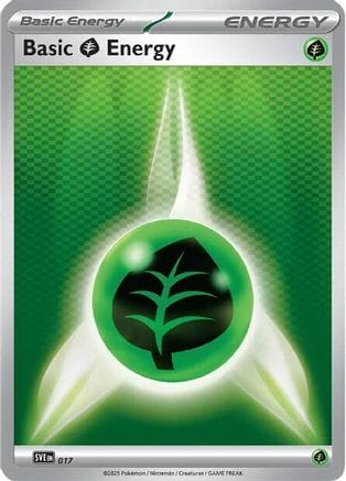'Pokemon - 'Basic Grass Energy 017  SVE Scarlet & Violet Energies - Common