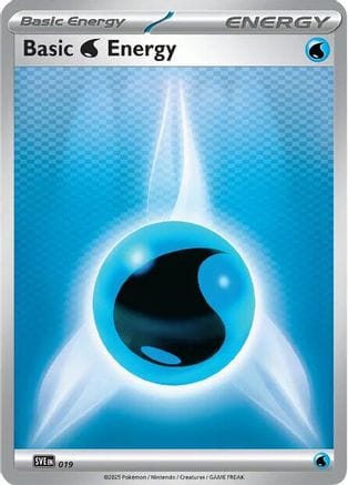 'Pokemon - 'Basic Water Energy 019  - Reverse Holofoil SVE Scarlet & Violet Energies - Common