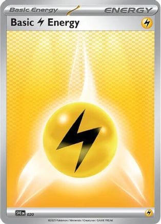 'Pokemon - 'Basic Lightning Energy 020  SVE Scarlet & Violet Energies - Common