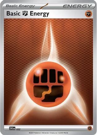 'Pokemon - 'Basic Fighting Energy 022  - Reverse Holofoil SVE Scarlet & Violet Energies - Common