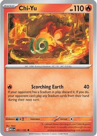 'Pokemon - 'Chi-Yu 031/132  ME01 Mega Evolution - Uncommon