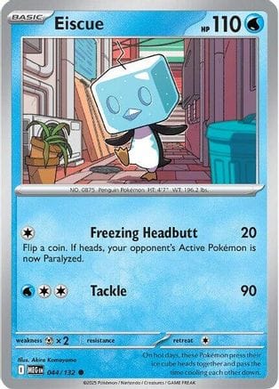 'Pokemon - 'Eiscue 044/132  - Reverse Holofoil ME01 Mega Evolution - Common