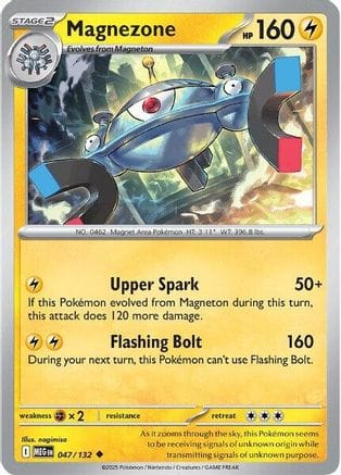 'Pokemon - 'Magnezone 047/132  ME01 Mega Evolution - Uncommon