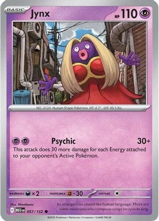 'Pokemon - 'Jynx 057/132  ME01 Mega Evolution - Common