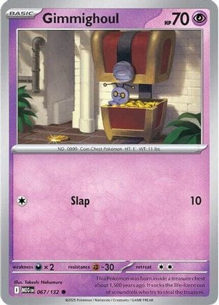 'Pokemon - 'Gimmighoul 067/132  ME01 Mega Evolution - Common