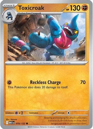 'Pokemon - 'Toxicroak 079/132  ME01 Mega Evolution - Common