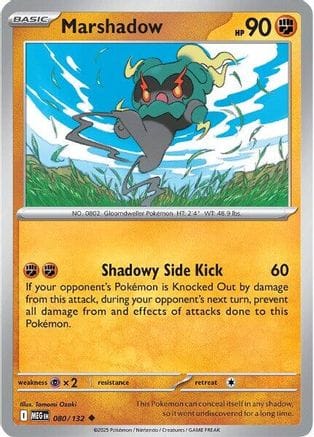 'Pokemon - 'Marshadow 080/132  ME01 Mega Evolution - Uncommon
