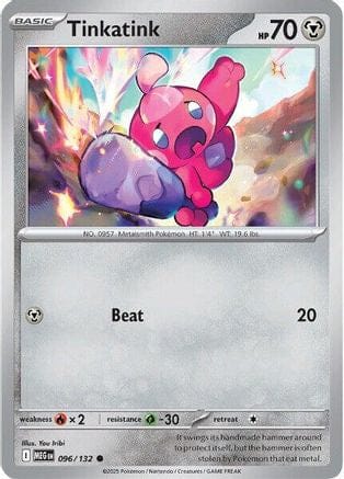 'Pokemon - 'Tinkatink 096/132  - Reverse Holofoil ME01 Mega Evolution - Common