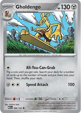'Pokemon - 'Gholdengo 099/132  ME01 Mega Evolution - Uncommon