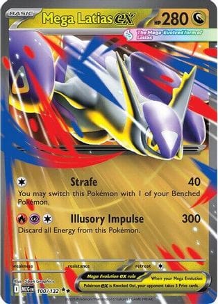 'Pokemon - 'Mega Latias ex 100/132  - Holofoil ME01 Mega Evolution - Double Rare
