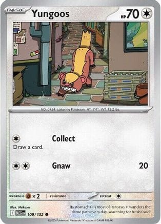 'Pokemon - 'Yungoos 109/132  ME01 Mega Evolution - Common