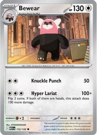 'Pokemon - 'Bewear 112/132  ME01 Mega Evolution - Common