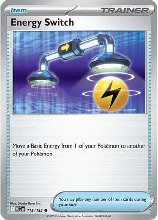 'Pokemon - 'Energy Switch 115/132  - Reverse Holofoil ME01 Mega Evolution - Common