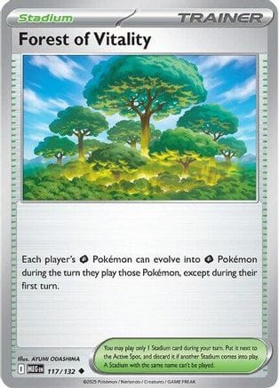 'Pokemon - 'Forest of Vitality 117/132  ME01 Mega Evolution - Uncommon