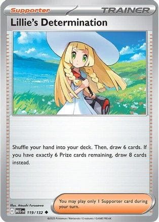 'Pokemon - 'Lillie's Determination 119/132  ME01 Mega Evolution - Uncommon