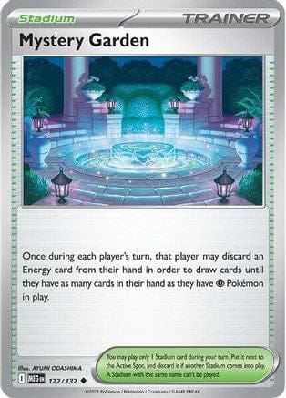 'Pokemon - 'Mystery Garden 122/132  - Reverse Holofoil ME01 Mega Evolution - Uncommon