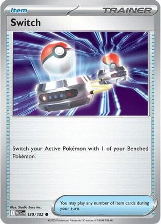 'Pokemon - 'Switch 130/132  - Reverse Holofoil ME01 Mega Evolution - Common