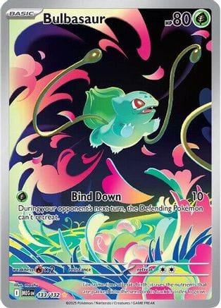 'Pokemon - 'Bulbasaur 133/132  - Holofoil ME01 Mega Evolution - Illustration Rare