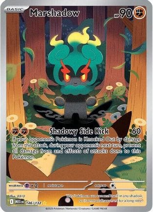 'Pokemon - 'Marshadow 146/132  - Holofoil ME01 Mega Evolution - Illustration Rare