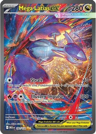 'Pokemon - 'Mega Latias ex 181/132  - Holofoil ME01 Mega Evolution - Special Illustration Rare