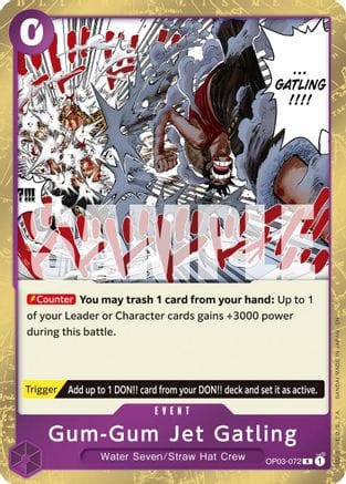 Gum-Gum Jet Gatling (Reprint) (OP03-072) - Premium Booster -The Best- Vol. 2 Foil