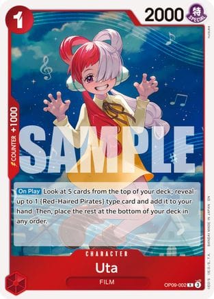 Uta (Reprint) (OP09-002) - Premium Booster -The Best- Vol. 2 Foil