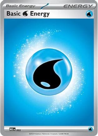 'Pokemon - 'Basic Water Energy 003  - Reverse Holofoil MEE Mega Evolution Energies - Common