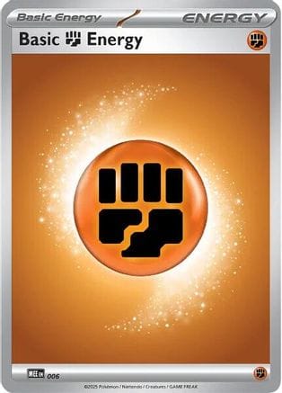 'Pokemon - 'Basic Fighting Energy 006  - Reverse Holofoil MEE Mega Evolution Energies - Common