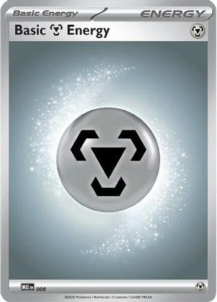 'Pokemon - 'Basic Metal Energy 008  - Reverse Holofoil MEE Mega Evolution Energies - Common