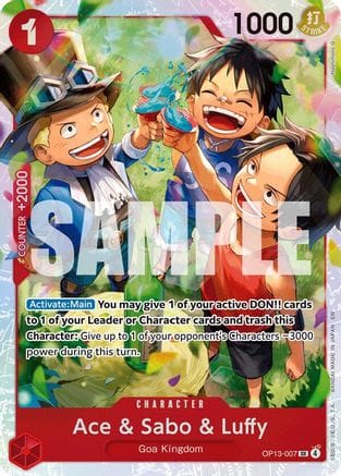 Ace & Sabo & Luffy (OP13-007) - Carrying On His Will Foil