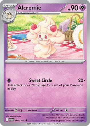 'Pokemon - 'Alcremie 044  - Reverse Holofoil ME02 Phantasmal Flames - Uncommon
