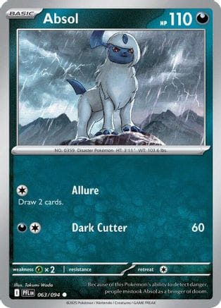 'Pokemon - 'Absol 063  - Reverse Holofoil ME02 Phantasmal Flames - Common
