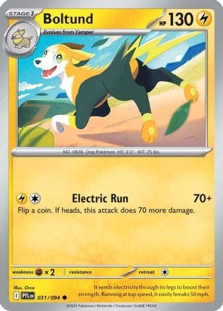 'Pokemon - 'Boltund 031  - Reverse Holofoil ME02 Phantasmal Flames - Common
